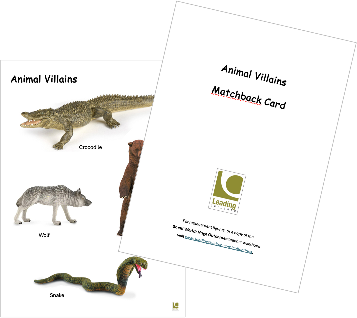 Animal Villains Matchback Card