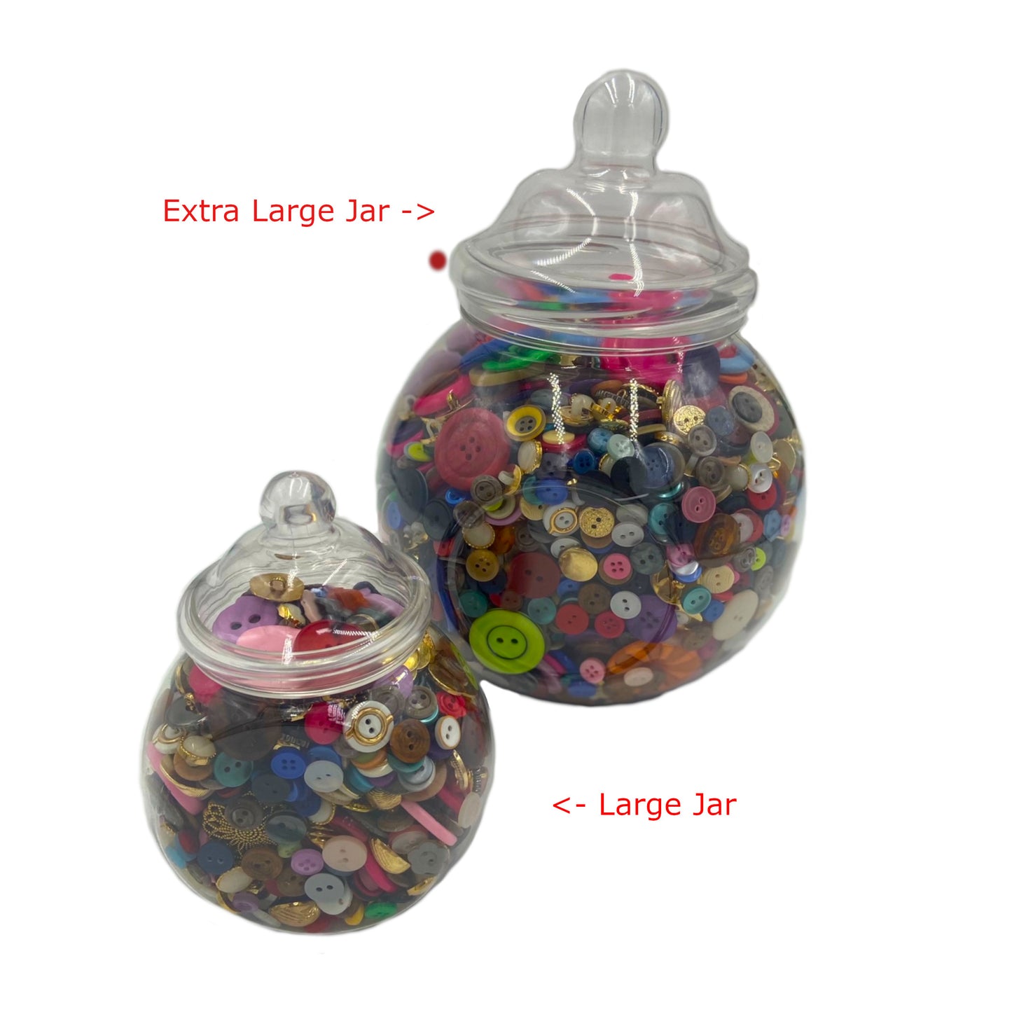 Extra Large Jar of Mixed Coloured Buttons