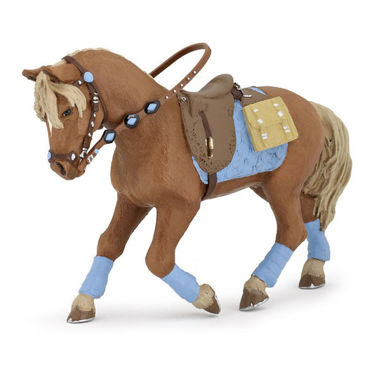 Brown Horse with Saddle