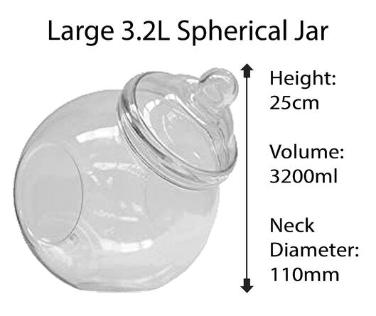 Extra Large Round Plastic Bottle with Lid - 3200ml