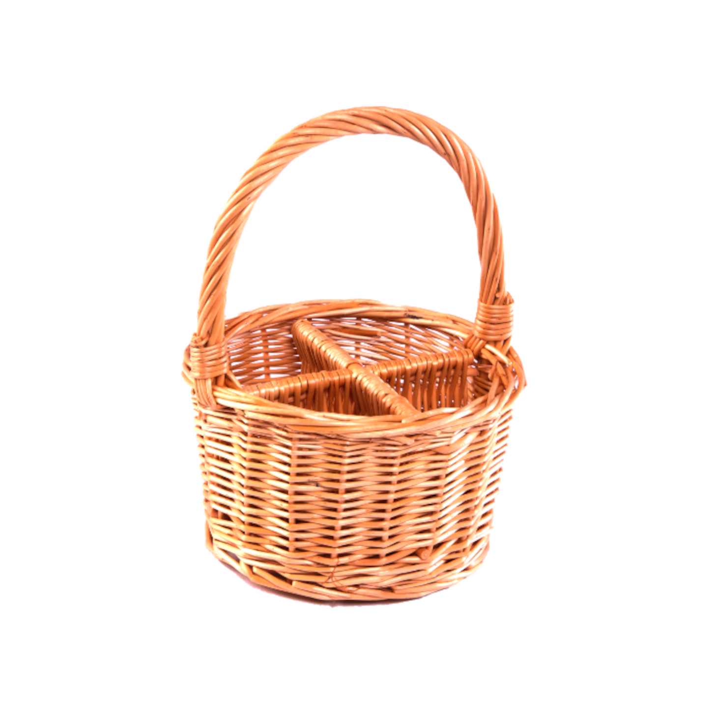 Round Cutlery Basket with 4 Partitions