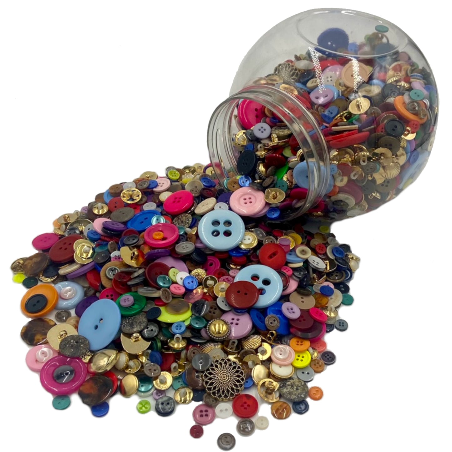 Extra Large Jar of Mixed Coloured Buttons