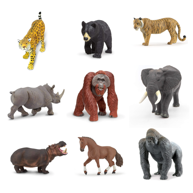 Set of Large Wild Animals