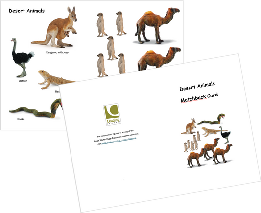 Desert Animals Matchback Card