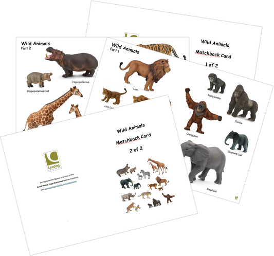 Wild Animals Matchback Card (Large Set)