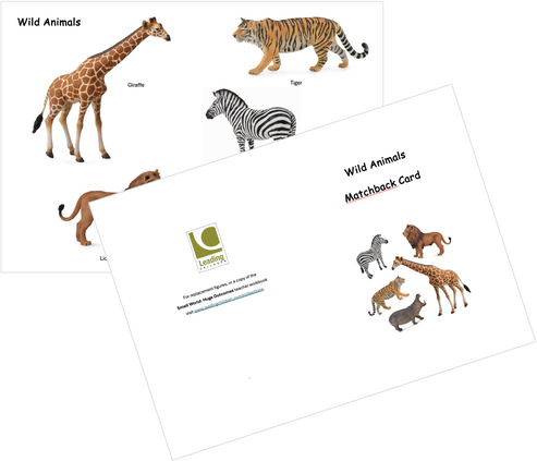 Wild Animals (small set) Matchback Card – Leading Children