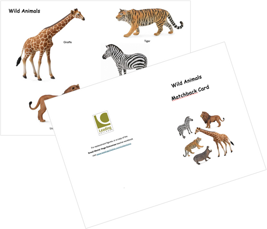 Wild Animals (small set) Matchback Card