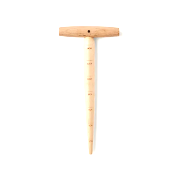 Wooden Dibber with Measuring Scale