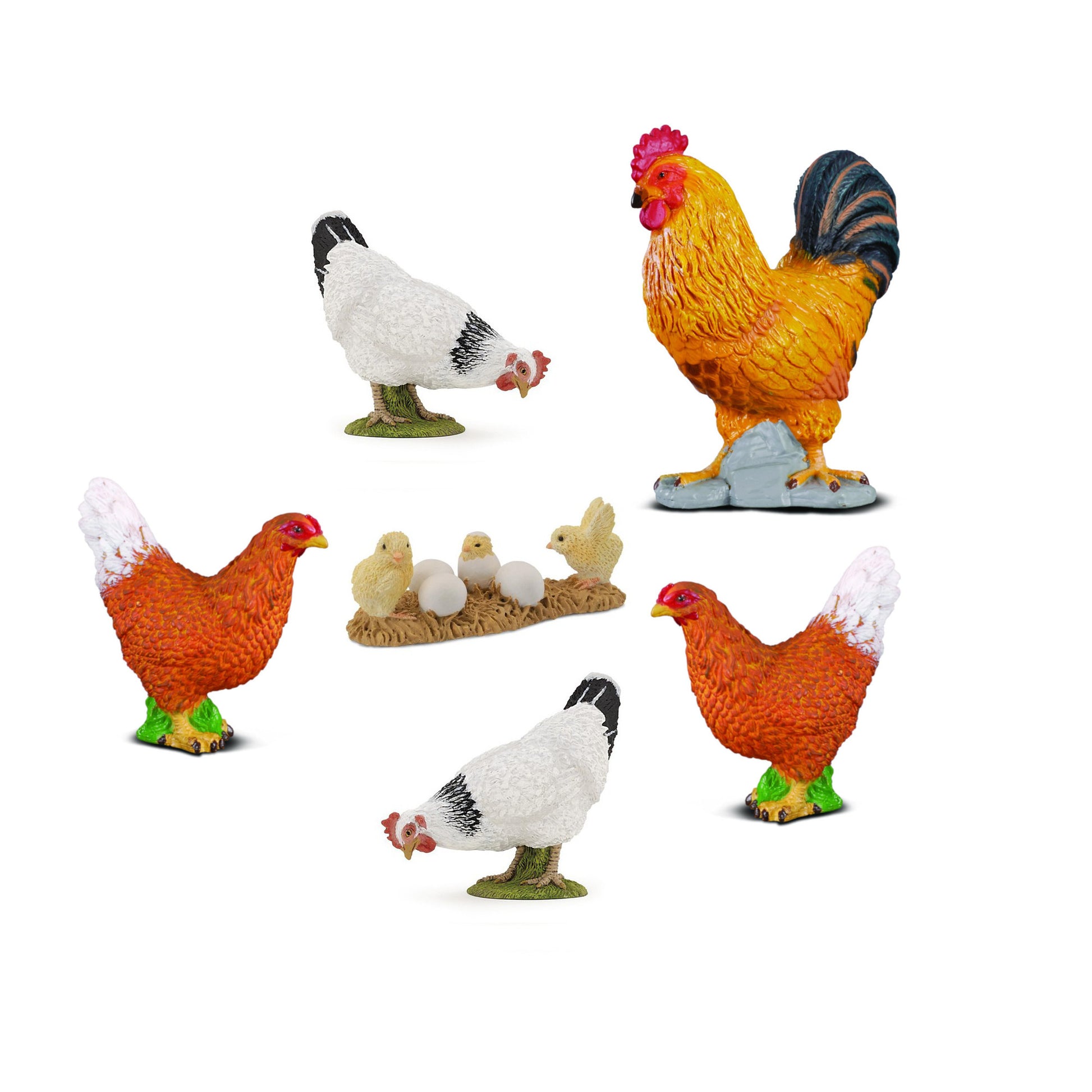 Hens and Rooster set