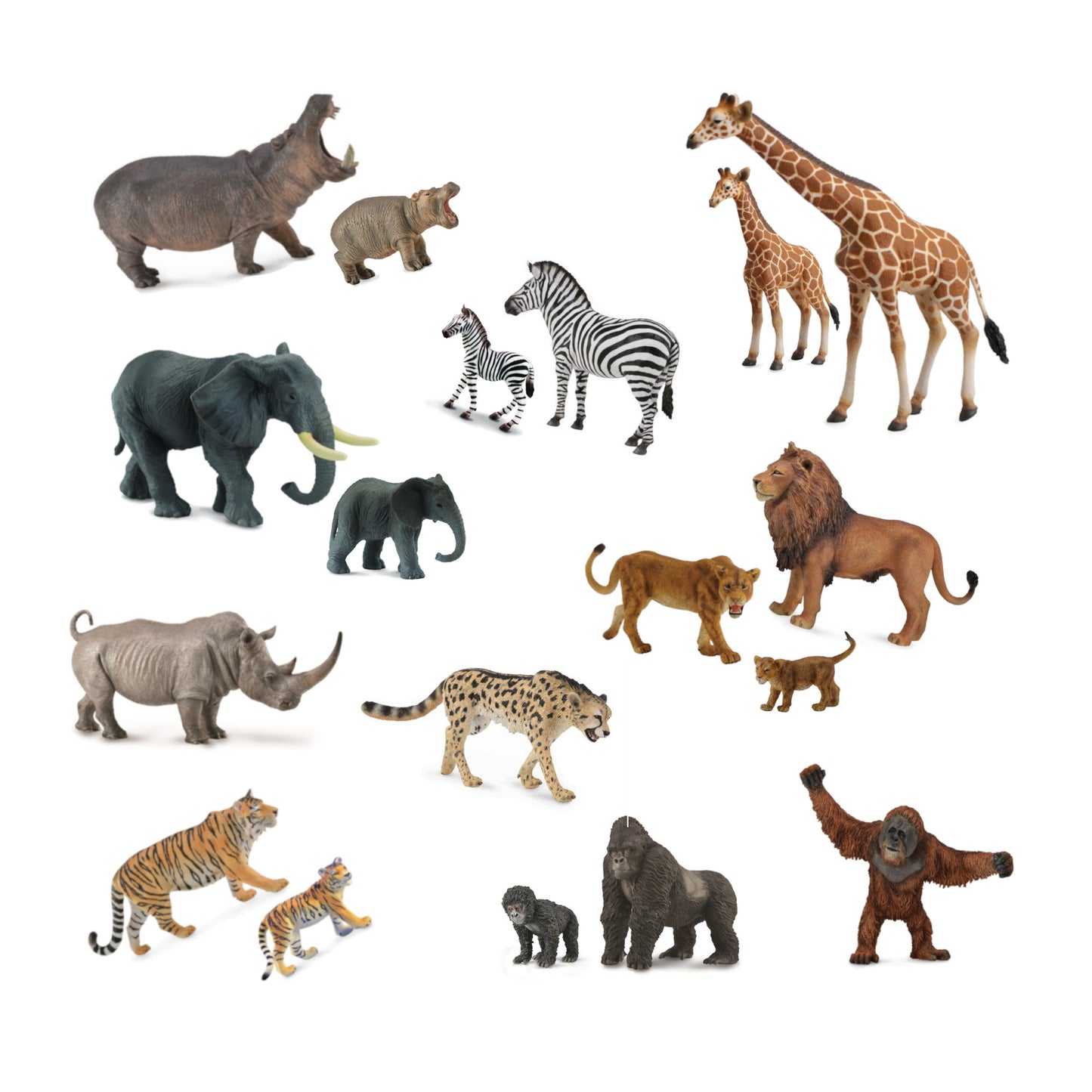 Large Set of Wild Animals