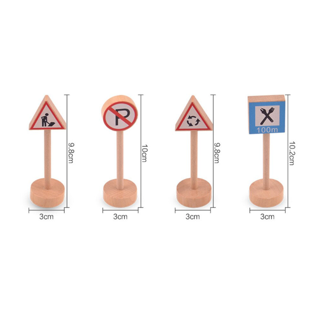 Wooden Traffic Signs (15 pcs)